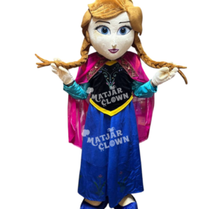 Costume Mascotte ANNA – Princesse des Neiges | Mascotte Haute Qualité pour Événements, Fêtes & Animations