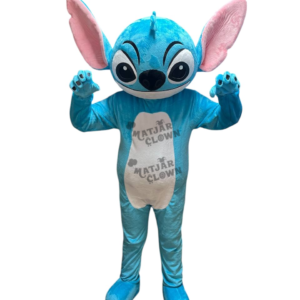 Mascotte Stitch Bleue – Costume Mascotte Cartoon Haute Qualité pour Animations et Événements