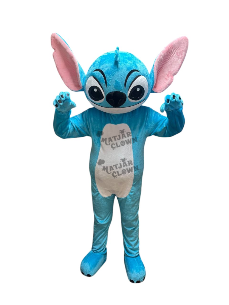 Mascotte Stitch Bleue – Costume Mascotte Cartoon Haute Qualité pour Animations et Événements