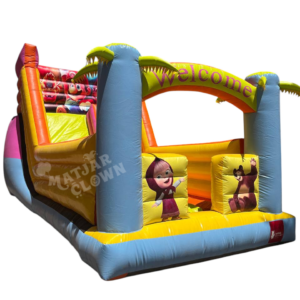 Jeu Gonflable Château Multicolore – Structure Gonflable Ludique pour Enfants, Fêtes et Animations