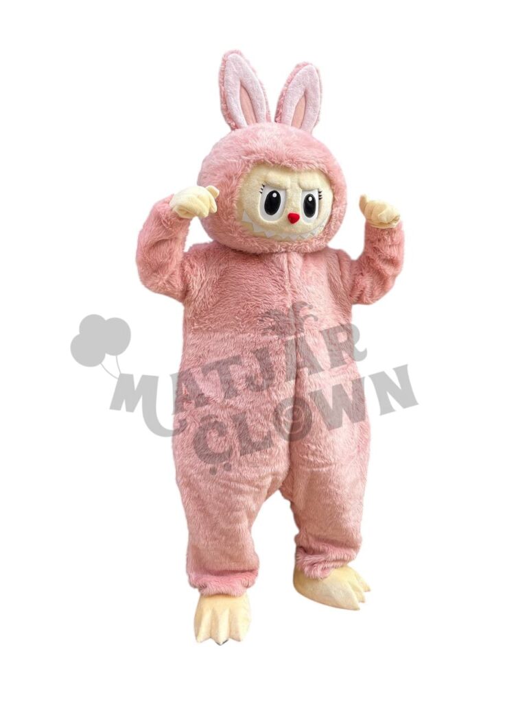 Mascotte Labobo Rose Premium – Costume Professionnel Haute Qualité