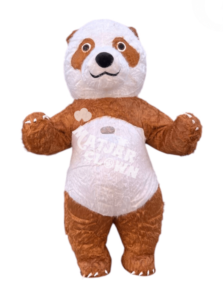Mascotte Gonflable Panda Marron et Blanc Géant _ Costume d’Animation