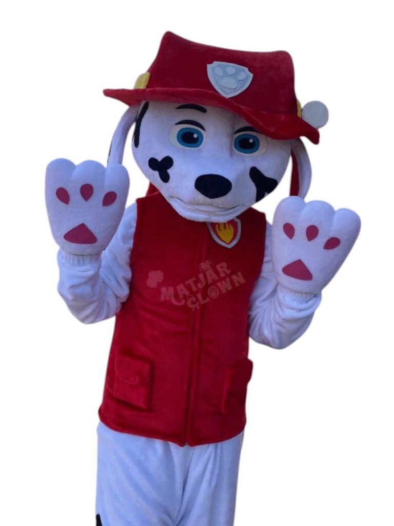 Mascotte Paw Patrol Marshall-Mascotte Professionnel pour Animations et Événements